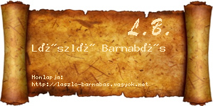 László Barnabás névjegykártya
