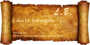 László Barnabás névjegykártya